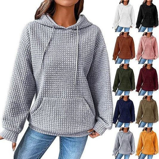 Women's Loose Casual Solid Color Long-sleeved Sweater - EvolvedO